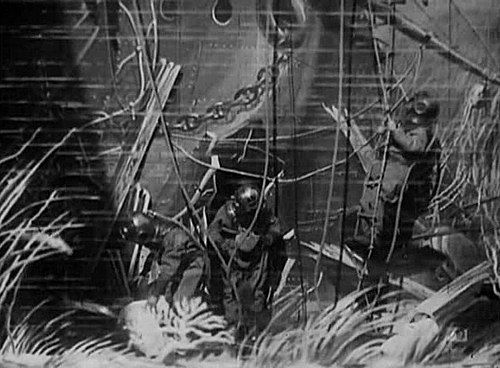 Divers at Work on the Wreck of the "Maine"