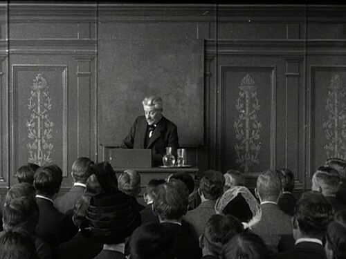 Professor Georg Brandes paa Universitetets Katheder