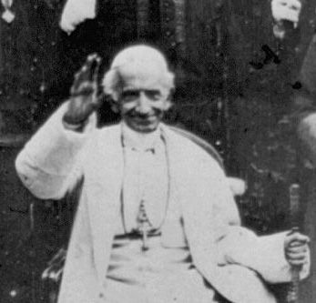 Pope Leo XIII Being Seated Bestowing Blessing