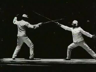 Two Fencers poster